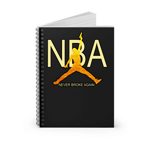 Nba Gold Logoyoungboy Never Broke Again Spiral Notebook