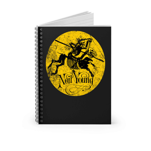 Neil Young El Caballo Loco Grunge Retro Spiral Notebook
