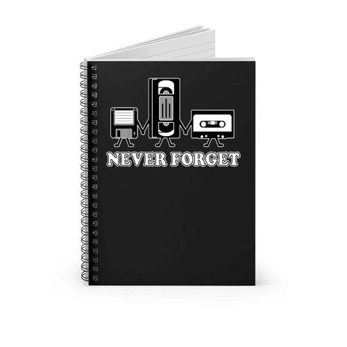 Never Forget Guys Retro Gift Idea Music Spiral Notebook