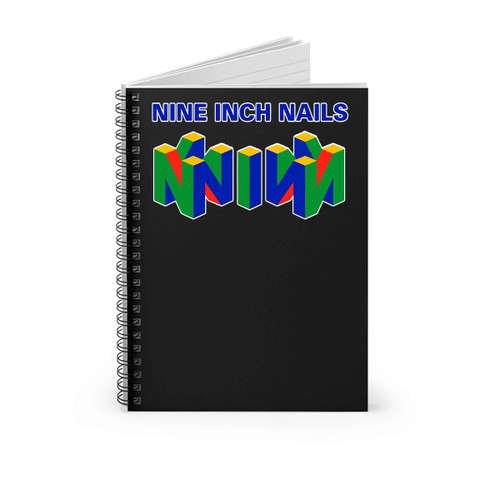 Nin Nine Inch Nails Mashup Nintendo Logo Spiral Notebook