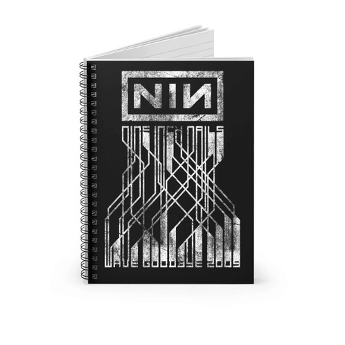 Nin Nine Inch Nails Wave Goodbye 2009 Grunge Spiral Notebook