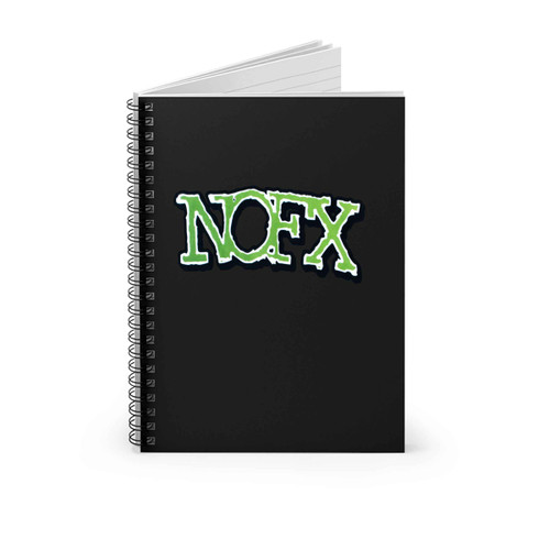 Nofx Band Logo Hardcore Punk Rock Black Flag Rancid Band Spiral Notebook