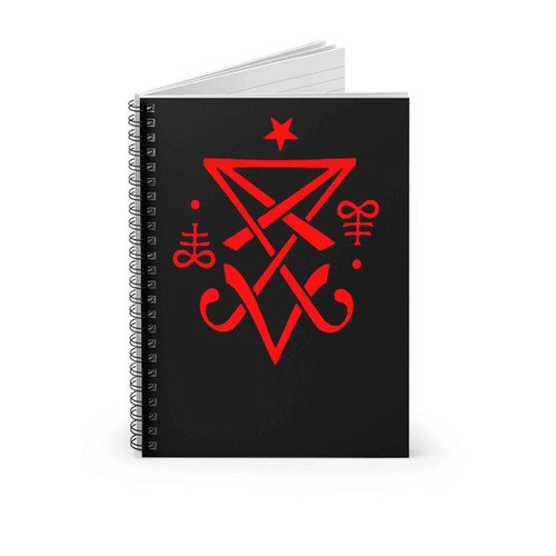 Occult Sigil Of Lucifer Satanic Spiral Notebook