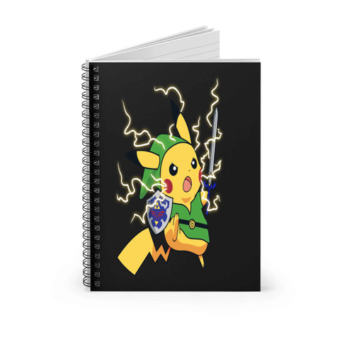 Pikachu Pokemon The Legend Of Zelda Link Spiral Notebook