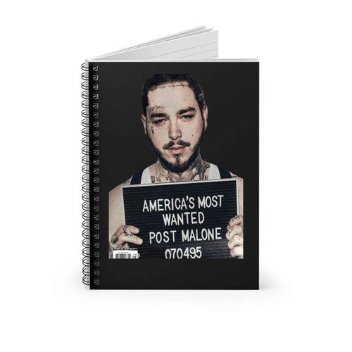 Post Malone The America Most Wanted Spiral Notebook