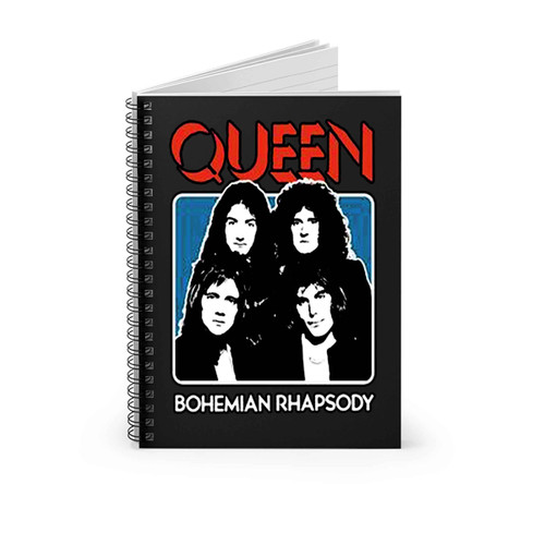 Queen Bohemian Rhapsody Freddie Mercury Vintage Spiral Notebook