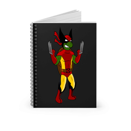 Raphael Wolverine Ninja Turtle Tmnt Spiral Notebook