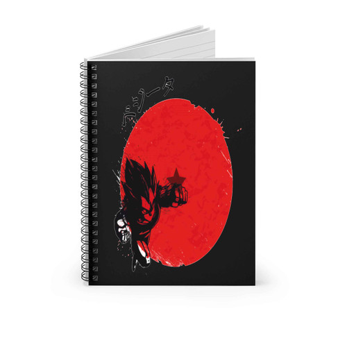 Red Sun The Prince Of The Saiyans Spiral Notebook