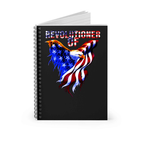 Revolutioner Of Usa Eagle Flag Spiral Notebook