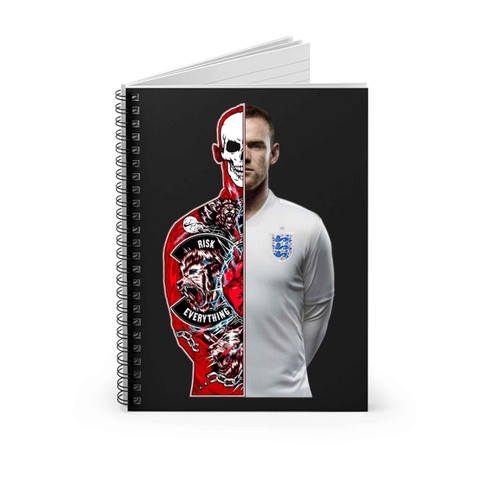 Risk Everything Wayne Rooney Half Body Spiral Notebook