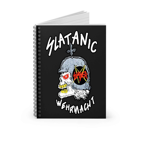 Slayer Slatanic Wehrmacht Tour Retro Spiral Notebook