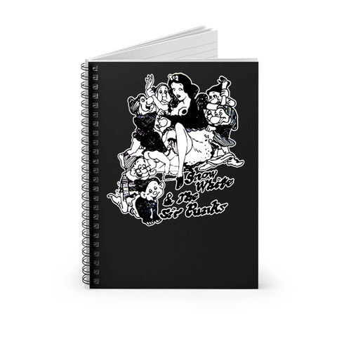 Snow White And The Sir Punks Ex Drugs Punk Rock N Roll Vintage Spiral Notebook