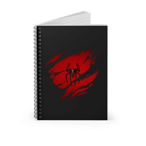 Spiderman Logo Red Suit Spiral Notebook