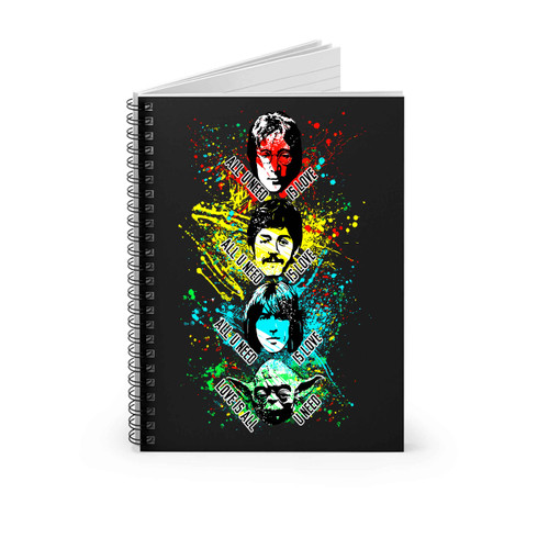 Star Wars Love Is All You Need Funny Art The Beatles Spiral Notebook