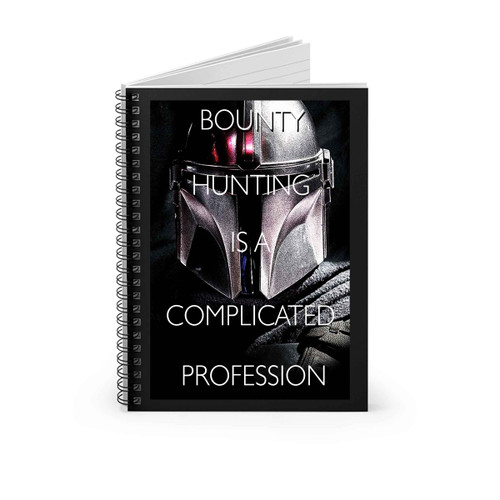 Star Wars The Mandalorian Complicated Profession Dark Poster Spiral Notebook