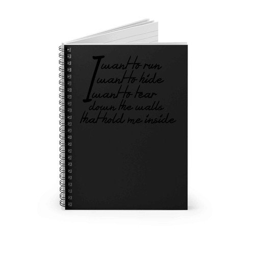 Streets U2 Lyrics Spiral Notebook
