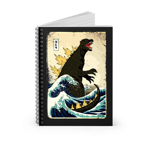 The Great Godzilla Off Kanagawa Spiral Notebook