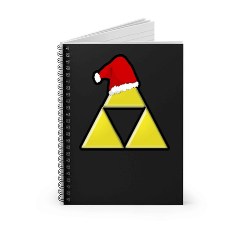 The Legend Of Zelda Triforce In Santa Hat Spiral Notebook