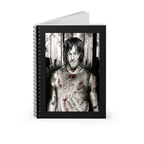 The Walking Dead Daryl Dixon Bite Me Spiral Notebook