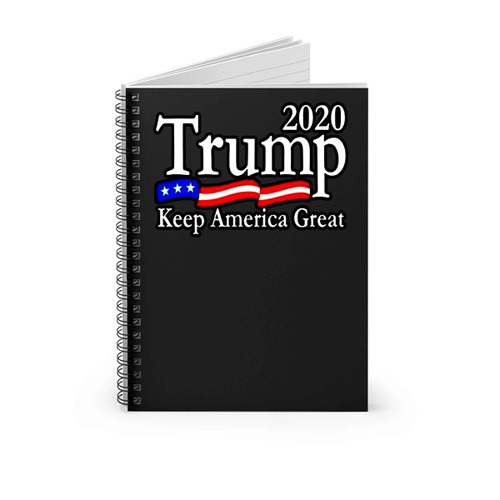 Trump 2020 Keep America Great Usa Flag Spiral Notebook