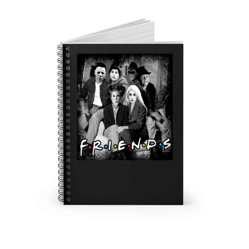 Tv Show Horror Friends Pennywise Michael Myers Jason Voorhees Halloween Hocus Pocus Spiral Notebook