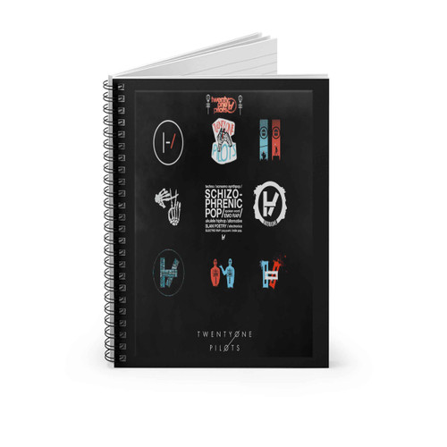 Twenty One Pilots Blurryface 3 Spiral Notebook