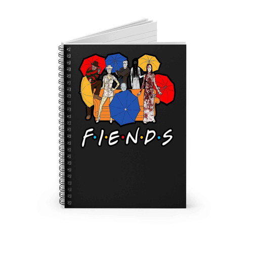 Umberella Horror Friends Halloween Spiral Notebook