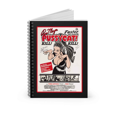 Vintage Poster Faster Pussycat Spiral Notebook