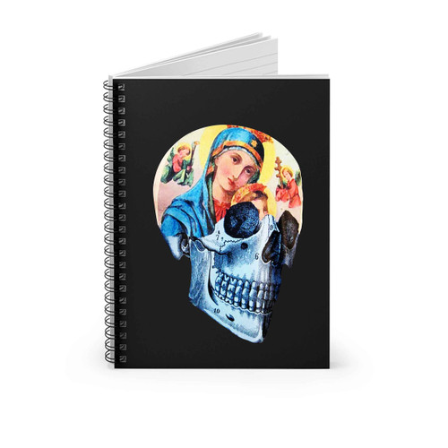 Virgin Mary Skull Spiral Notebook