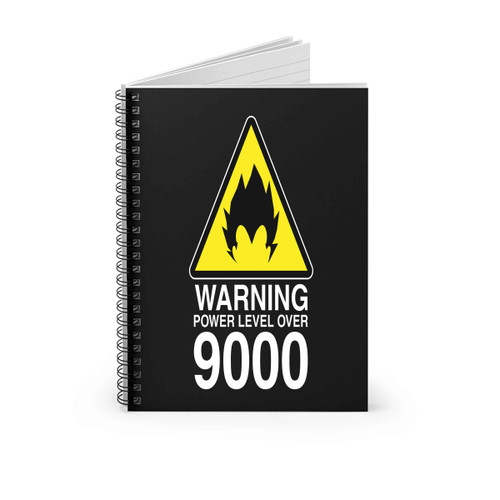 Warning Power Level Over 9000 Spiral Notebook