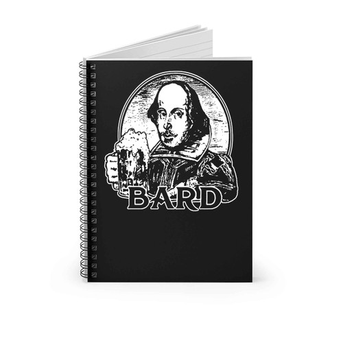 William Shakespeare Funny Beer Poetry Bard Spiral Notebook