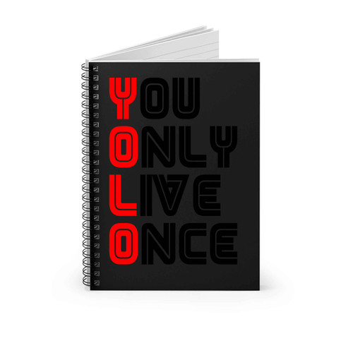 Yolo With Mr Robot Font Type Spiral Notebook