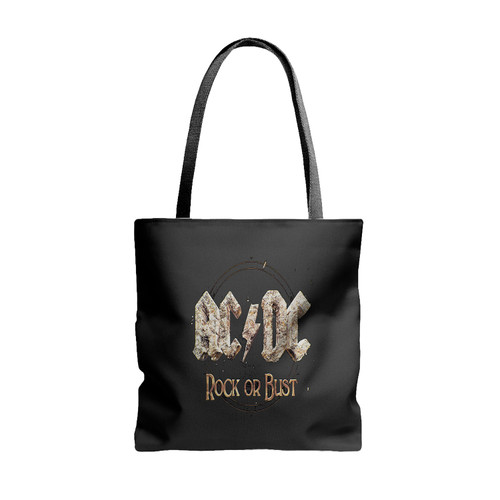 Acdc Rock Or Bust Tote Bags