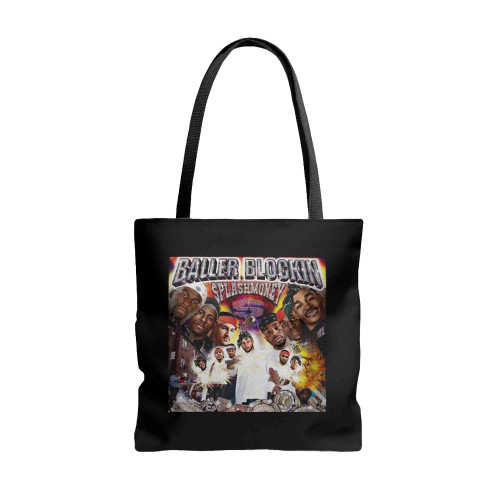 Baller Blockin Splash Money Tote Bags Baller Blockin Splash Money Tote Bags