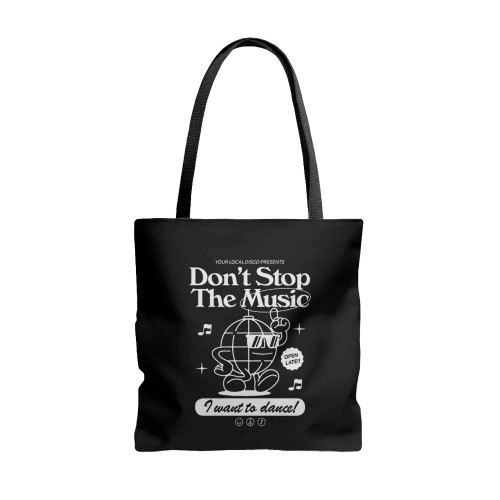 Do Not Stop The Music Preppy Tote Bags