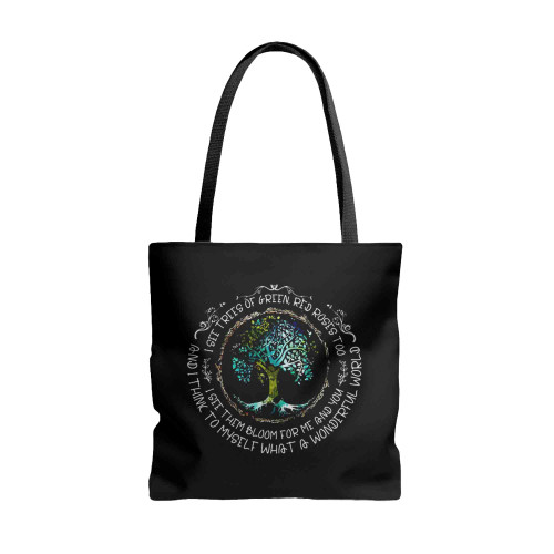 Earth Day What A Wonderful World Tote Bags