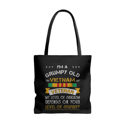 Grumpy Old Vietnam Veteran Tote Bags