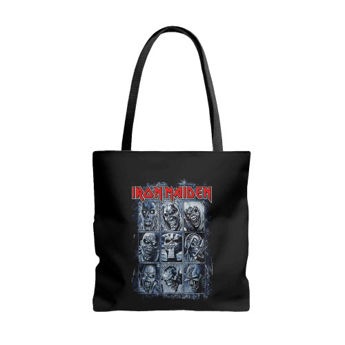Iron Maiden Albums Nine Eddies Steve Harris Vintage Tote Bags Iron Maiden Albums Nine Eddies Steve Harris Vintage Tote Bags