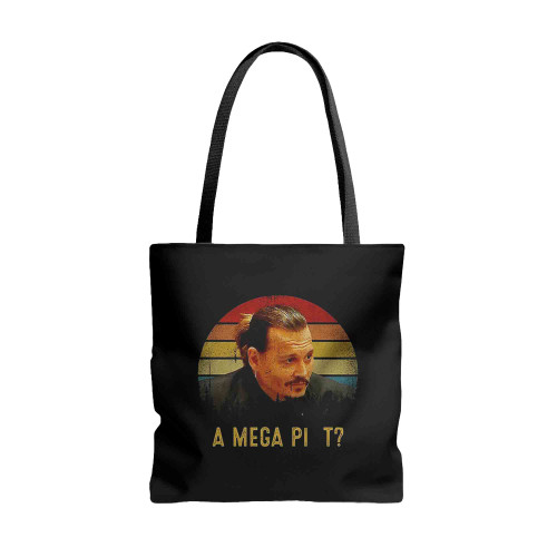 Johnny Depp Mega Pint Logo Art Tote Bags