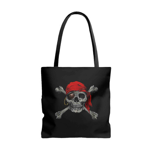 Jolly Roger Pirate Skull Crossbones Halloween Tote Bags