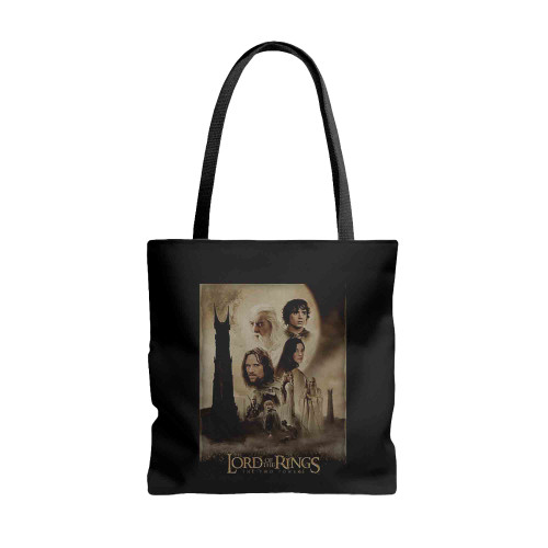 Lord Of The Rings Two Towers Poster Tote Bags