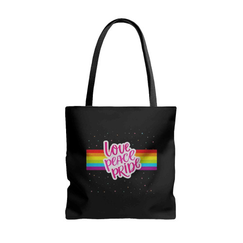 Love Peace Pride Tote Bags