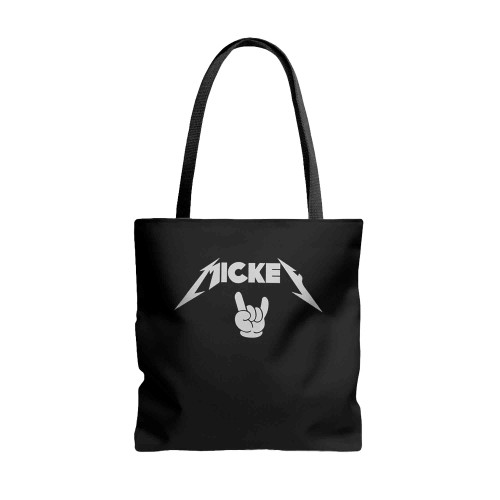 Mickey Mouse Heavy Metal Metallica Tote Bags