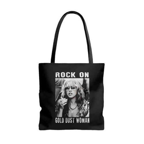 Rock On Gold Dust Woman Stevie Nicks Tote Bags