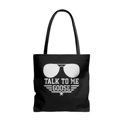 Talk To Me Goose Logo Art Tote Bags
