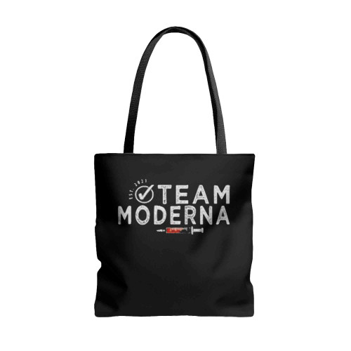 Team Moderna Vaccinated Tote Bags
