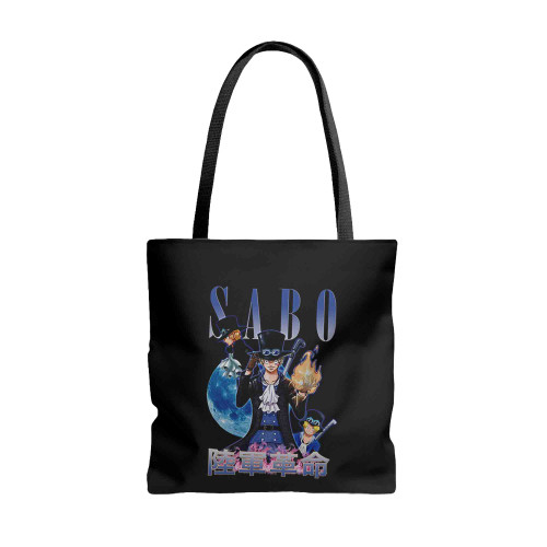 Vintage Sabo One Piece Flame Emperor Sabo Tote Bags