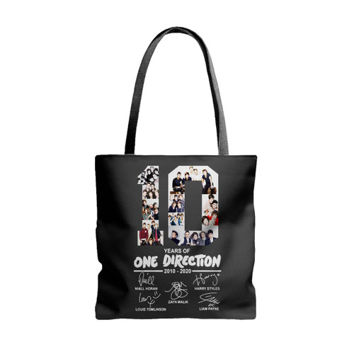 10 Years Of One Direction 2010 2020 Signatures Tote Bags