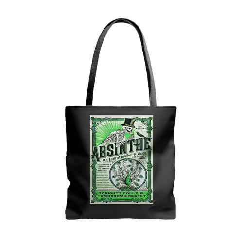 Absinthe 1871 Recipe Psychedelic Alcohol Ecstasy Tote Bags