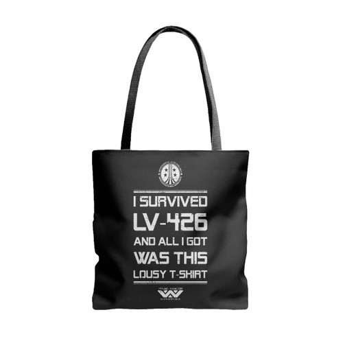 Alien I Survived Lv Four Two Six Tote Bags